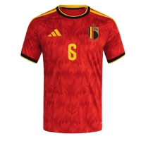 Camisa de Futebol Bélgica Axel Witsel #6 Equipamento Principal Mundo 2026 Manga Curta